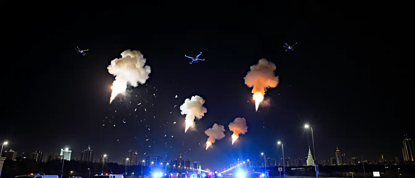 Ночная атака на столицу: под Москвой уничтожено восемь беспилотников