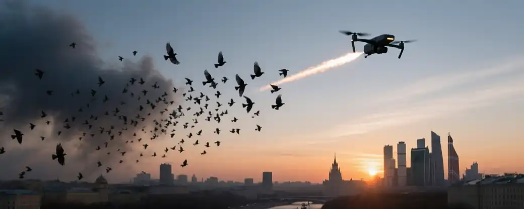 Небо над Москвой: Первый дрон перехвачен силами ПВО