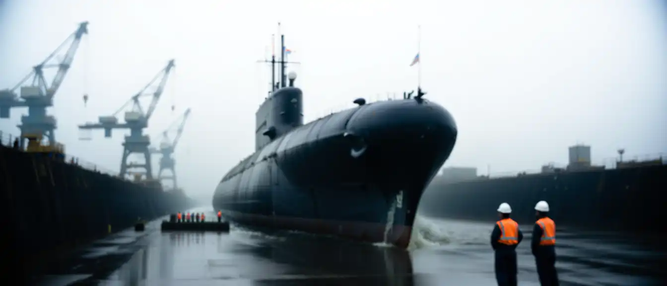 Под взором адмирала: новый атомный гигант «Ульяновск» покинул доки «Севмаша»