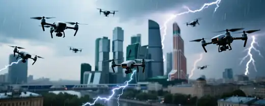 Москва столкнулась с новой волной беспилотников: число уничтоженных достигло 40