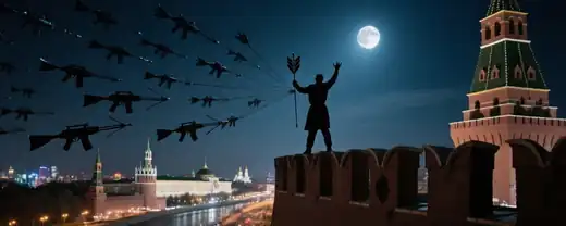 ЗАГОЛОВOK: Мэр Москвы докладывает о 13-й победе ПВО за день против беспилотников