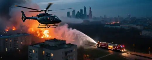 Повышенный уровень сложности: Восточная часть Москвы столкнулась с серьезным пожаром