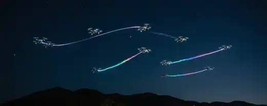 Ночное небо над Кагосимой озарилось беспилотниками в рамках совместных учений Японии и США